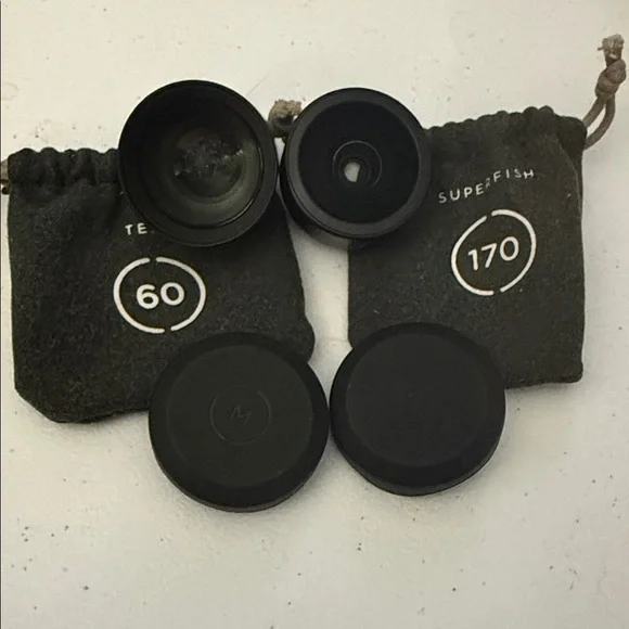 Moment M-Series Lens Bundle Tele 60mm & Superfish 170 w caps and carrying pouch - Picture 2 of 3